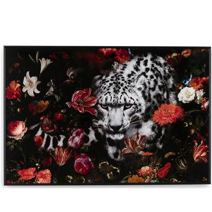 Coco Maison Floral Cheetah schilderij 120x80cm